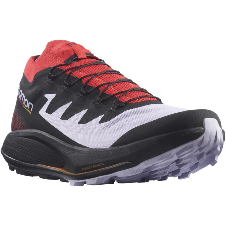 Black / Red / Lavender Salomon Pulsar Pro Men's Trail Running Shoes | IE TN2160